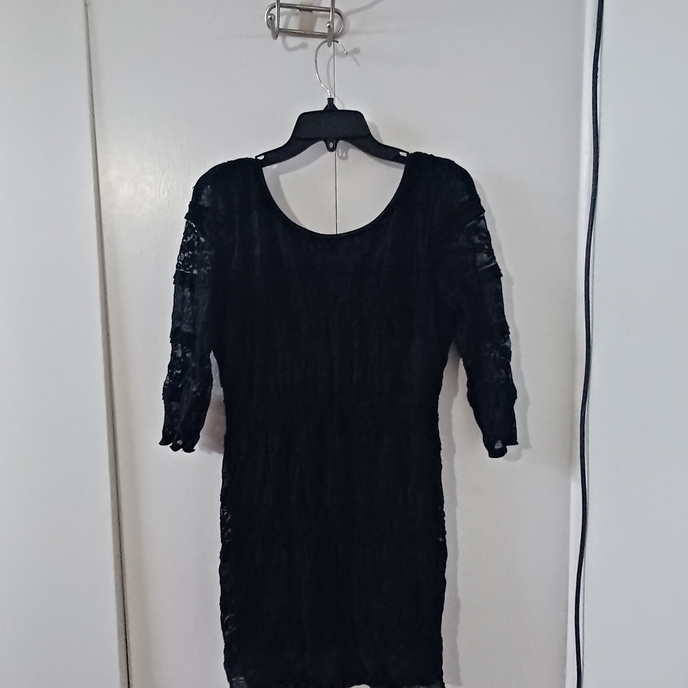 bebe Black Long Sleeve Dress